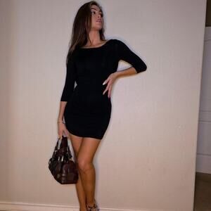 Super soft 90s black dress